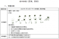 2018上半年初中体育教师资格证面试真题（第二批）