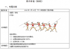 2018上半年高中体育教师资格证面试真题:标枪